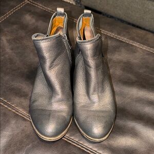 Lucky Brand Charcoal Shimmer Ankle Boots